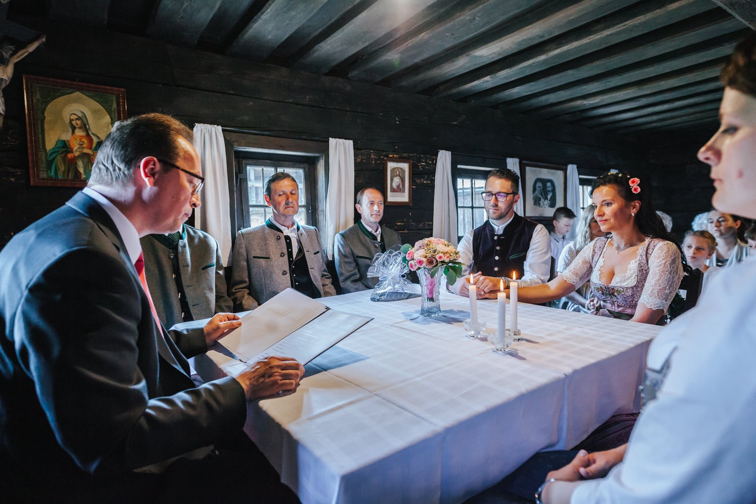 standesamtliche Hochzeit im Museumsdorf Tittling,