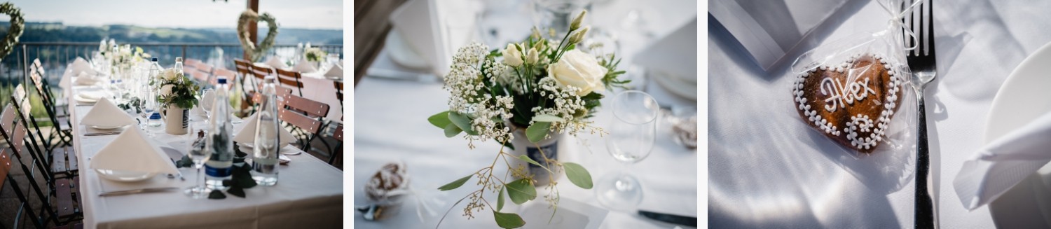 Hochzeit im Restaurant Das Oberhaus Passau, Dekoaufnahmen