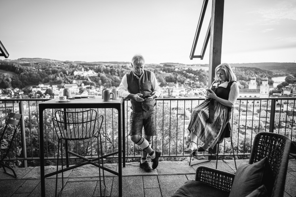 Hochzeit in der Veste Oberhaus Passau, schöne Aussicht