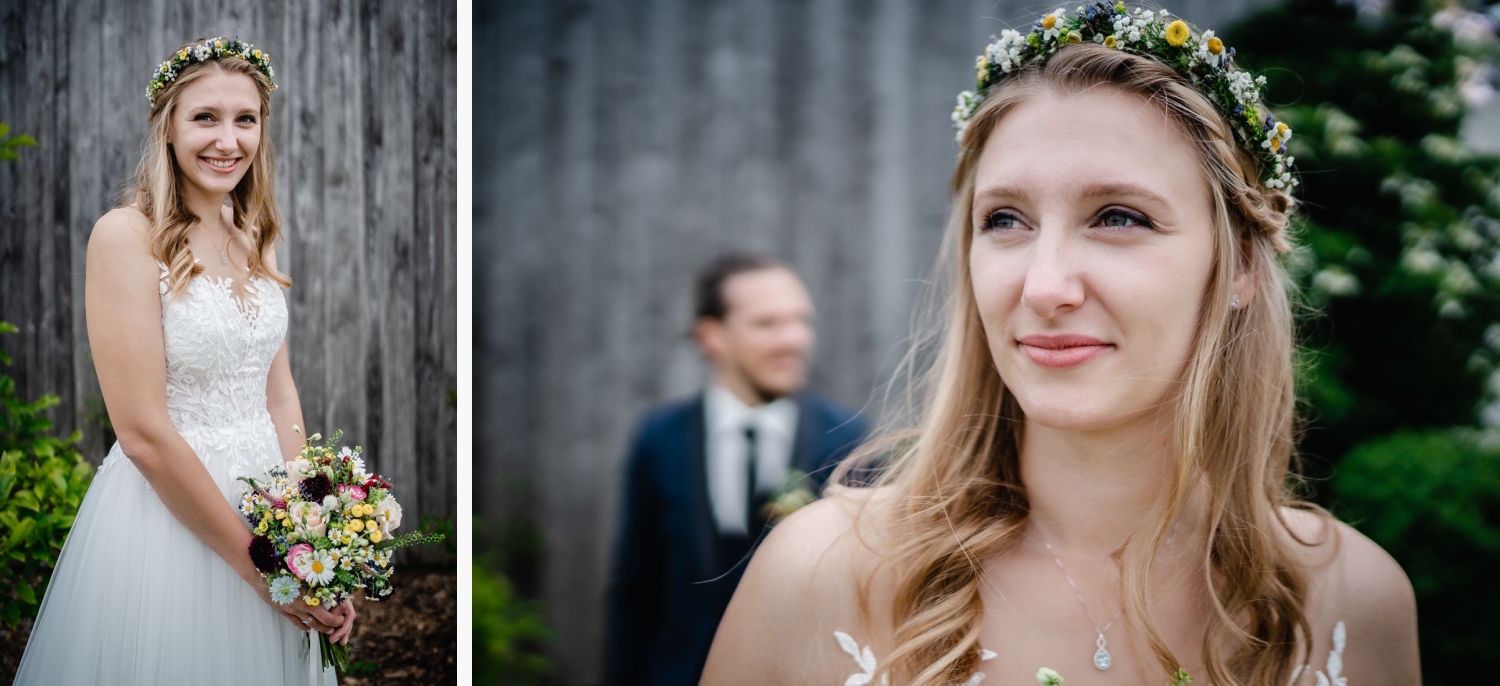 Hochzeit in Fürstenzell, Paarshooting, Braut einzeln und im Fokus